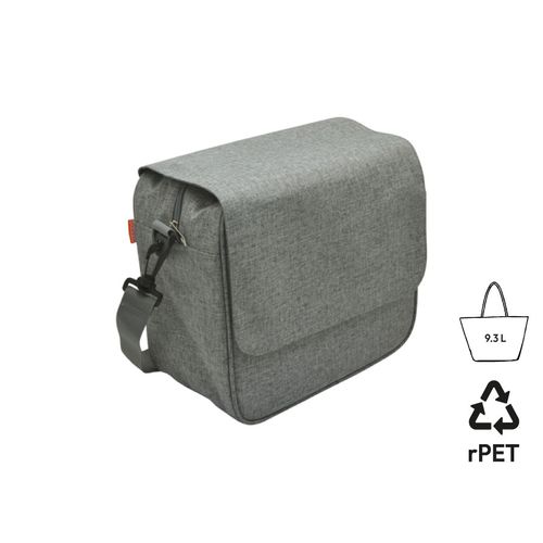 [PLR000758] Besace à bento isotherme 'Hakone', gris chiné RPET